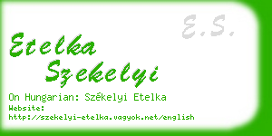 etelka szekelyi business card