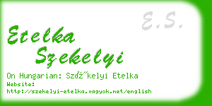 etelka szekelyi business card